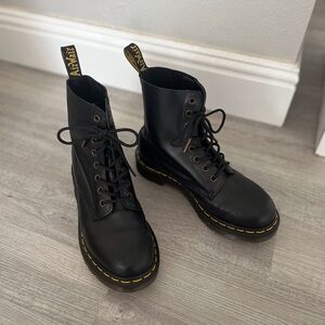 Dr. Martens Black Soft Leather Boots